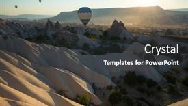  Presentation with cappadocia - Slides having cappadocia-hot-air-balloon background and a dark gray colored foreground