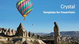  Presentation with cappadocia - Audience pleasing presentation theme consisting of cappadocia in turkey backdrop and a teal colored foreground