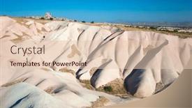  Presentation with volcanic rock - Slide deck enhanced with cappadocia-landscape-impressive-white-pink background and a lemonade colored foreground