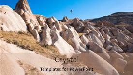  Presentation with cappadocia - Slides enhanced with cappadocia-landscape-red-valley-rock background and a coral colored foreground