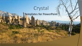  Presentation with cappadocia - Slide set featuring cappadocia-landscape-unique-rock-formations background and a light blue colored foreground