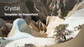  Presentation with volcanic rock - PPT theme enhanced with cappadocia-red-valley-detail background and a tawny brown colored foreground