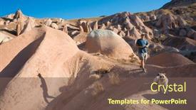  Presentation with dog park - Theme enhanced with cappadocia-red-valley-tourist-exploring background and a violet colored foreground