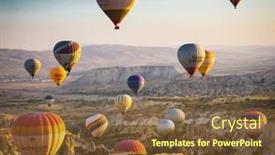 Presentation with flame - Presentation consisting of cappadocia-turkey-november-15-2014 background and a tawny brown colored foreground