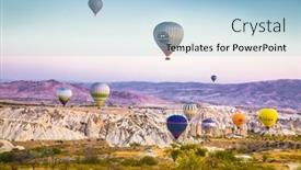  Presentation with flame - Theme with cappadocia-turkey-november-15-2014 background and a light blue colored foreground