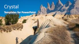  Presentation with volcanic rock - Theme with cappadocia-white-valley-shadow background and a teal colored foreground