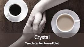  Presentation with valentine - Presentation theme having cappucchino - valentine's day concept background and a  colored foreground