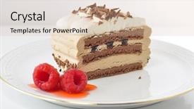  Presentation with cappuccino - Slides enhanced with cappuccino cream cake background and a soft green colored foreground