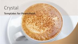  Presentation with cappuccino - PPT theme enhanced with cappuccino-on-the-white-background background and a coral colored foreground