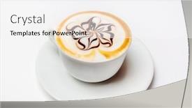  Presentation with cappuccino - PPT theme with cappuccino-on-the-white background and a white colored foreground