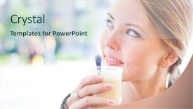  Presentation with cappuccino - Beautiful PPT layouts featuring cappuccino starts the day backdrop and a sky blue colored foreground