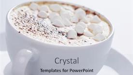  Presentation with cappuccino - PPT theme featuring cappuccino with marshmallow and chocolate background and a light gray colored foreground