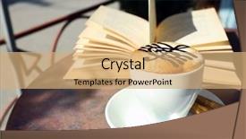  Presentation with treble clef - Slide deck featuring cappuccino with treble clef background and a coral colored foreground