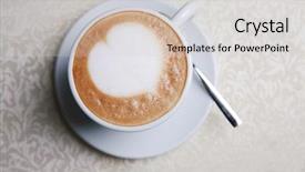  Presentation with artificial intelligence in heart - Cool new PPT theme with cappucino - cappuccino with heart design backdrop and a  colored foreground