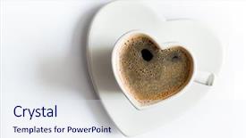  Presentation with black white love - Amazing presentation having cappucino - heart shaped cup of black backdrop and a sky blue colored foreground