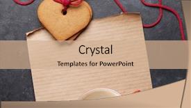  Presentation with greeting card - Theme featuring cappucino - valentine's day greeting card background and a coral colored foreground