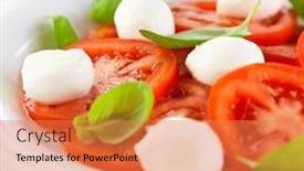  Presentation with italian food - Cool new presentation with caprese-salad-healthy-meal backdrop and a coral colored foreground