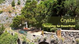  Presentation with europe - Slide deck enhanced with capri-island-italy-europe background and a tawny brown colored foreground