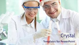  Presentation with full length portrait two men women brown sweater - Amazing presentation theme having caps holding tubes with pink backdrop and a sky blue colored foreground