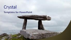  Presentation with stone - Cool new theme with capstone - anchient megalithic stone tomb backdrop and a sky blue colored foreground