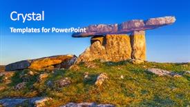  Presentation with capstone - Amazing presentation having capstone - poulnabrone portal tomb in burren backdrop and a cobalt blue colored foreground