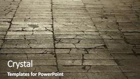  Presentation with pavement - Presentation theme enhanced with capstone - texture of gray tiled pavement background and a tawny brown colored foreground
