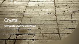  Presentation with pavement - Beautiful slide set featuring capstone - texture of gray tiled pavement backdrop and a coral colored foreground