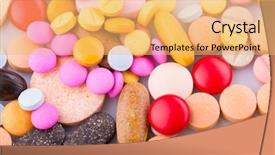  Presentation with narcotic - Presentation theme enhanced with capsule heap mix therapy drugs background and a yellow colored foreground