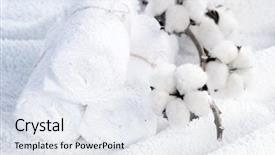  Presentation with capsule hotel - Presentation design consisting of capsule hotel - cotton white towels with cotton background and a sky blue colored foreground