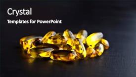  Presentation with vitamin - Audience pleasing presentation design consisting of capsules and vitamin for health backdrop and a black colored foreground