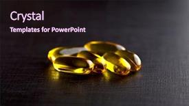  Presentation with vitamin - Presentation design enhanced with capsules and vitamin for health background and a wine colored foreground