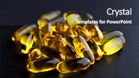  Presentation with vitamin - Presentation theme enhanced with capsules and vitamin for health background and a wine colored foreground