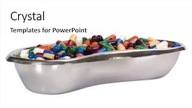  Presentation with kidney - Slides consisting of capsules in a kidney background and a white colored foreground