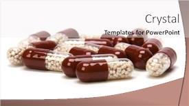  Presentation with capsules - Amazing presentation theme having capsules isolated on white background backdrop and a white colored foreground