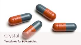  Presentation with capsules - Colorful slides enhanced with capsules isolated on white background backdrop and a lemonade colored foreground