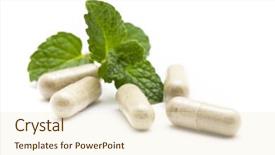  Presentation with capsule hotel takes a drug - Colorful slides enhanced with capsules leaf - capsule backdrop and a cream colored foreground