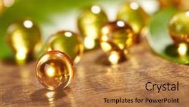  Presentation with pills - Theme featuring capsules leaf - pills background and a coral colored foreground