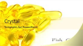  Presentation with oil recovery - Theme enhanced with capsules of fish oil background and a yellow colored foreground