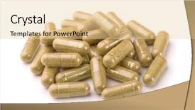  Presentation with herbal capsule - Slide deck consisting of capsules of herbal medicine isolated background and a lemonade colored foreground