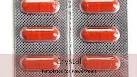  Presentation with capsules - PPT theme with capsules packed in blister isolated background and a red colored foreground