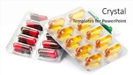  Presentation with capsules - Beautiful slides featuring capsules packed in blisters isolated on white backdrop and a pink colored foreground