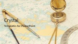  Presentation with navigation - Cool new presentation theme with captain - navigation still-life skipper equipment backdrop and a soft green colored foreground