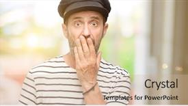  Presentation with tobacco - PPT layouts with captain man smoking a tobacco background and a soft green colored foreground