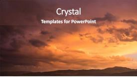  Presentation with red banner - Amazing slide set having captioning - dusk or dawn concept red backdrop and a tawny brown colored foreground