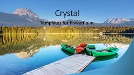  Presentation with beautiful nature - Cool new PPT layouts with captivating - beautiful view of black lake backdrop and a light blue colored foreground