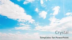 Presentation with save earth - Amazing theme having captivating-blue-sky-with-white backdrop and a sky blue colored foreground