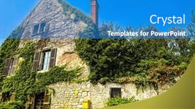  Presentation with heritage - PPT theme with captivating-french-heritage-discovering background and a teal colored foreground