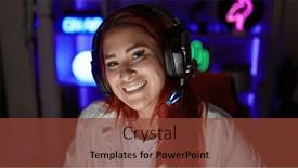  Presentation with high tech - Slides with captivating-live-stream-radiant-young background and a tawny brown colored foreground