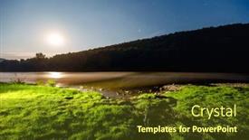  Presentation with starry night - Slide deck with captivating-night-landscape background and a tawny brown colored foreground