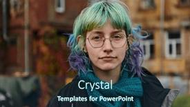  Presentation with personality - Presentation enhanced with captivating-portrait-of-a-young background and a ocean colored foreground